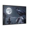 88289-135.jpg Raven Crow Gravestones Full Moon Framed Canvas