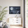 88289-138.jpg Raven Crow Gravestones Full Moon Framed Canvas