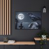 88289-139.jpg Raven Crow Gravestones Full Moon Framed Canvas