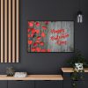 Valentines Day Red Heart Framed Canvas
