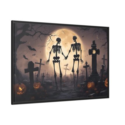 Scary Halloween Scene II Framed Canvas