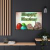 Two Easter Bunny with Eggs Framed Canvas