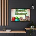 Two Easter Bunny with Eggs Framed Canvas - Image 5