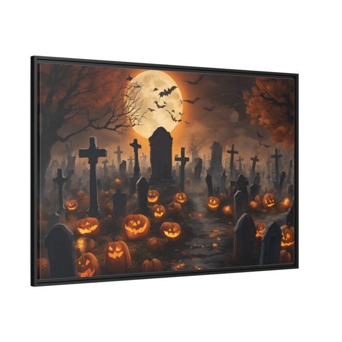 Scary Halloween Scene III Framed Canvas - Image 1