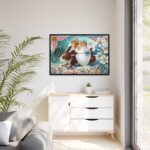Vintage Easter Bunny Chick Framed Canvas - Image 4