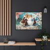 88289-184.jpg Vintage Easter Bunny Chick Framed Canvas