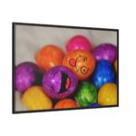 Happy Easter Eggs Framed Canvas