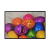 Happy Easter Eggs Framed Canvas