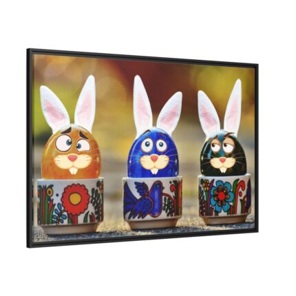 Funny Hare Rabbit Framed Canvas