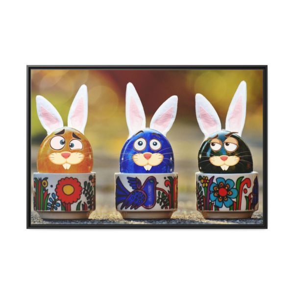 Funny Hare Rabbit Framed Canvas
