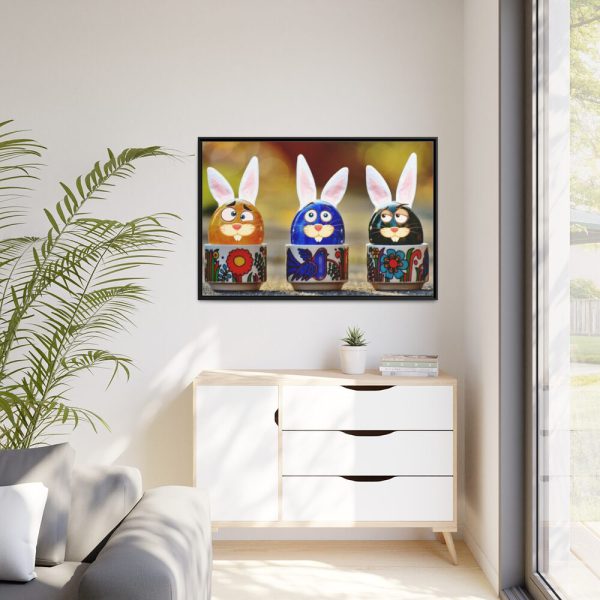 Funny Hare Rabbit Framed Canvas