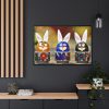 Funny Hare Rabbit Framed Canvas