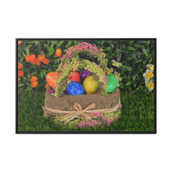 88289-211.jpg Basket Easter Eggs Framed Canvas