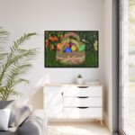Beautiful Easter Egss in Basket on Grass Framed Canvas - Image 4