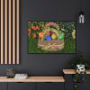 88289-229.jpg Beautiful Easter Egss in Basket on Grass Framed Canvas