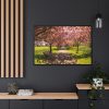88289-249.jpg Park with Pink Blossom Trees Framed Canvas