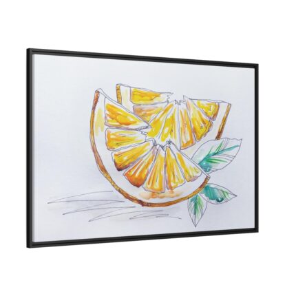 Orange, Lemon, Citrus, Lime, Slice Framed Canvas