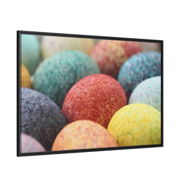 Beautiful Colorful Eggs Framed Canvas