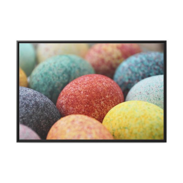 Beautiful Colorful Eggs Framed Canvas