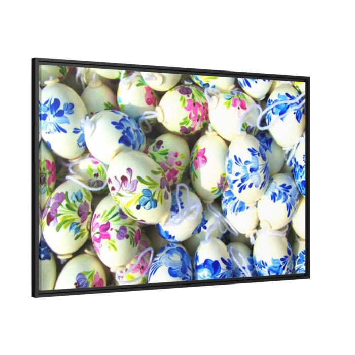 Hand Painted Easter Eggs Framed Canvas - Image 1