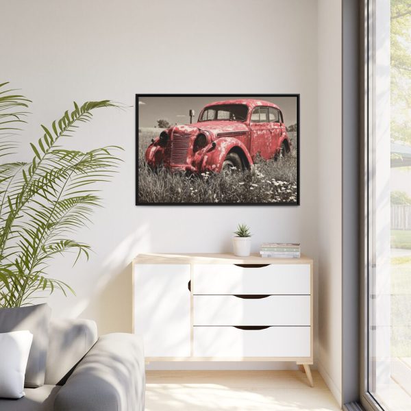88289-3.jpg Car Vintage Red Rusty Framed Canvas