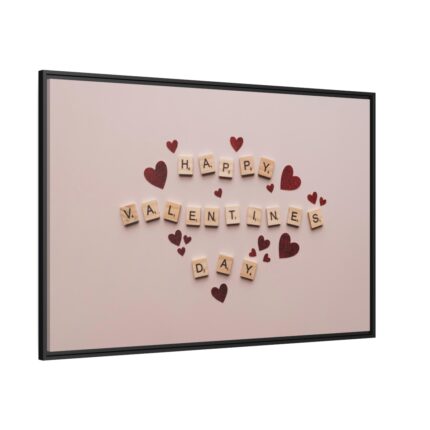 Happy Valentines Day Framed Canvas