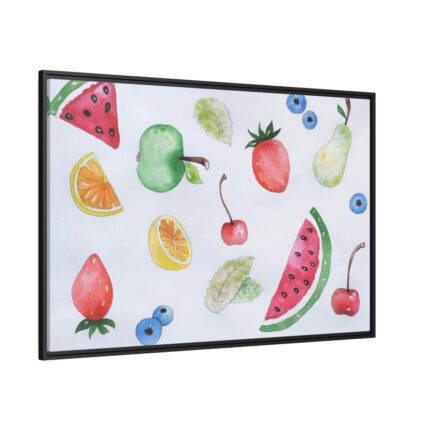 Fruit, Summer, Vitamins, Watercolor Framed Canvas