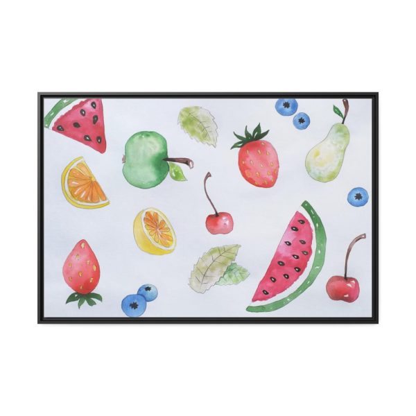 88289-301.jpg Fruit, Summer, Vitamins, Watercolor Framed Canvas