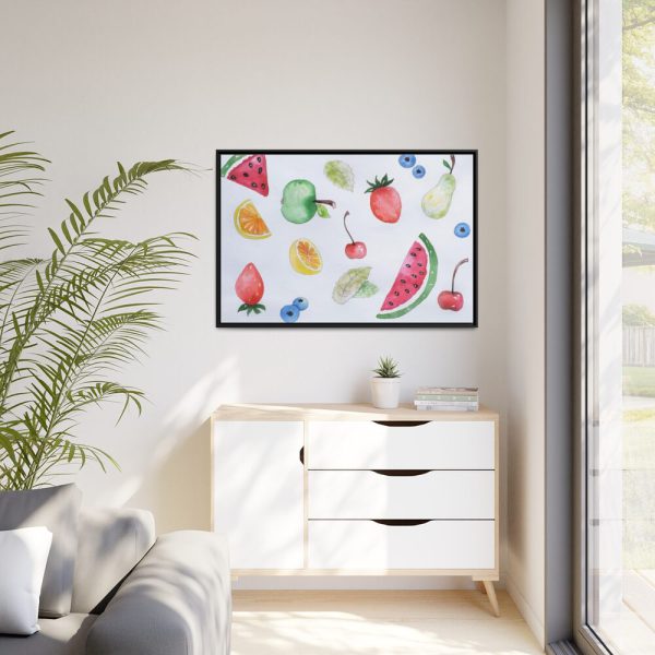 88289-303.jpg Fruit, Summer, Vitamins, Watercolor Framed Canvas