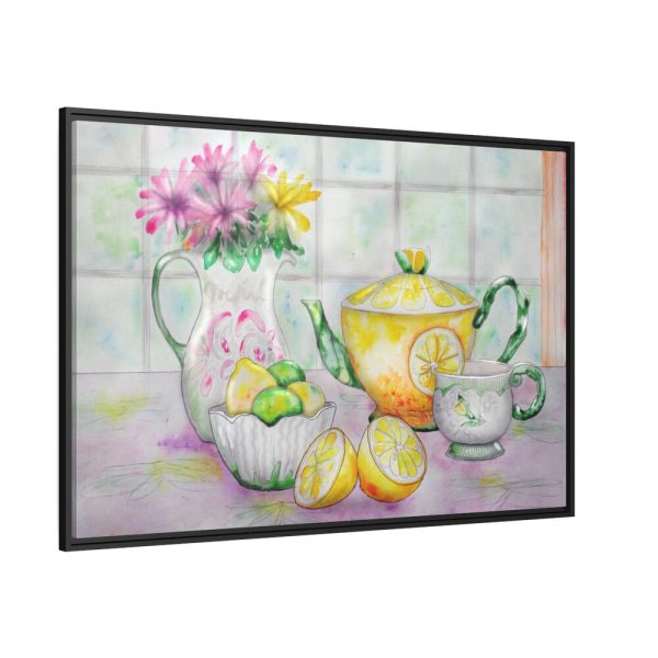 88289-305.jpg Tea Party Still Life Lemons Framed Canvas