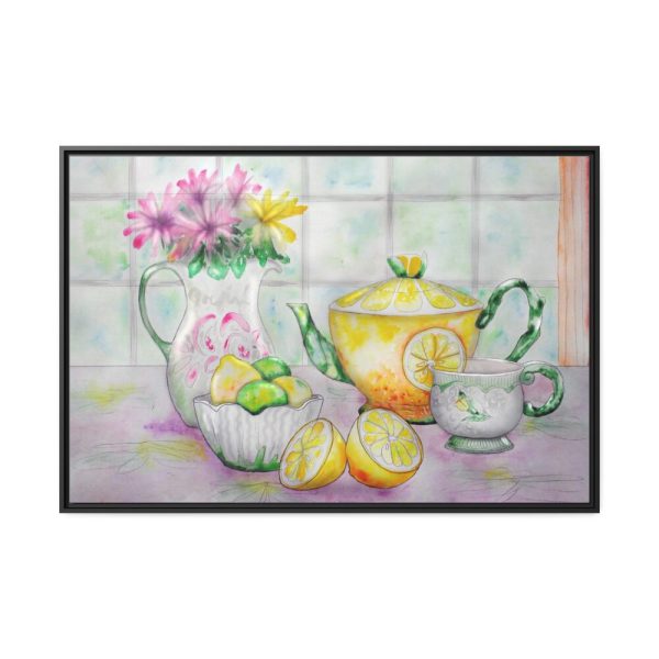 88289-306.jpg Tea Party Still Life Lemons Framed Canvas