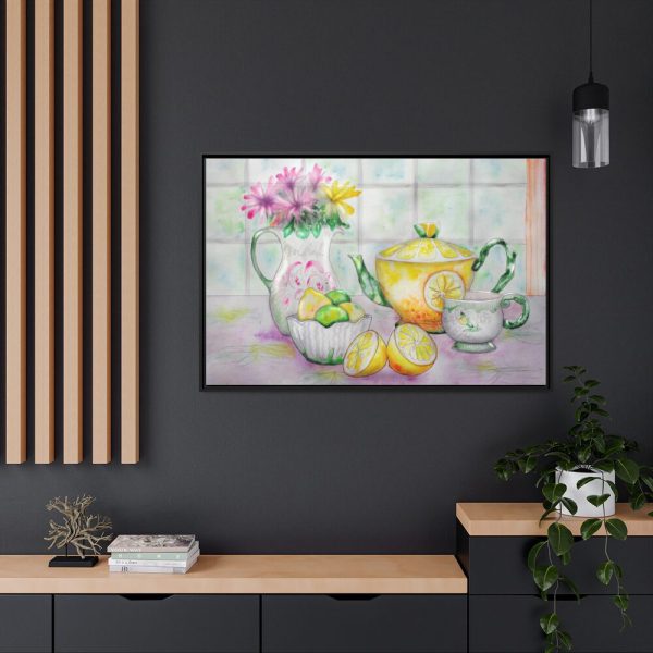 88289-309.jpg Tea Party Still Life Lemons Framed Canvas