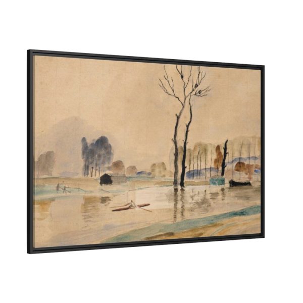 88289-310.jpg View of the River Marne Framed Canvas