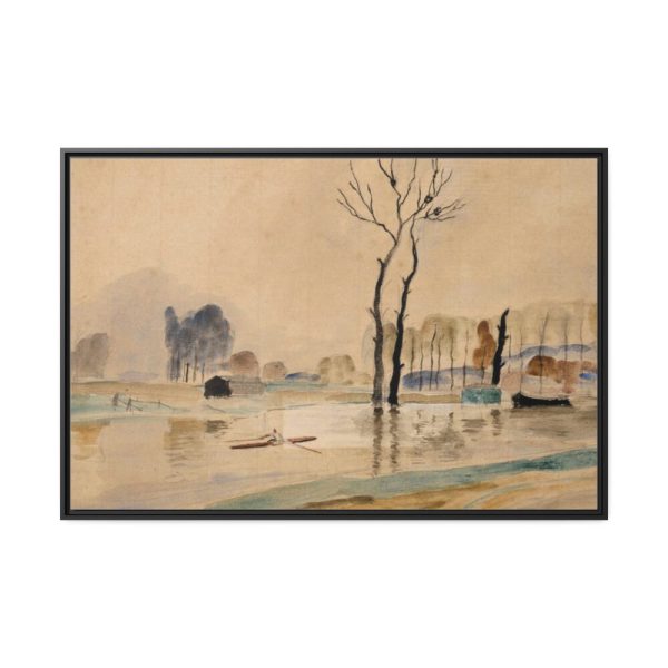 88289-311.jpg View of the River Marne Framed Canvas