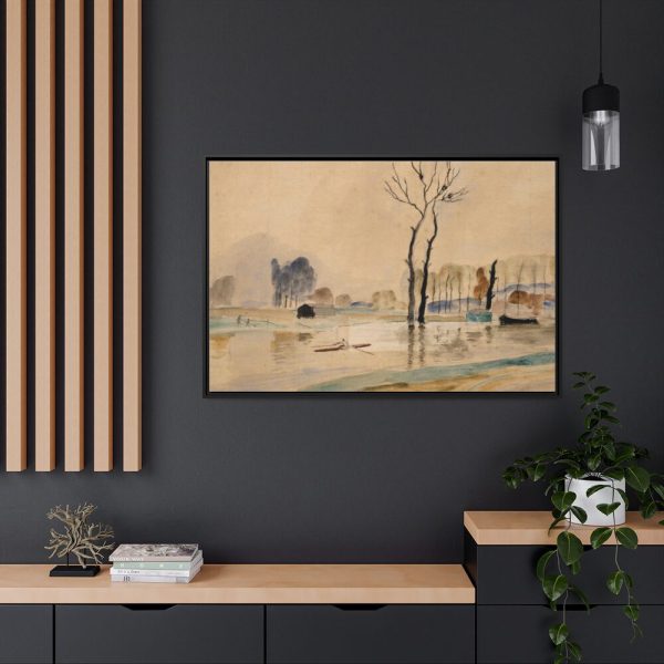 88289-314.jpg View of the River Marne Framed Canvas