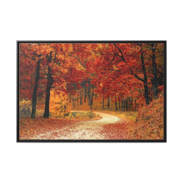88289-321.jpg Fall Autumn Red Season Woods Framed Canvas