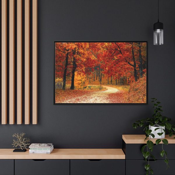 88289-324.jpg Fall Autumn Red Season Woods Framed Canvas