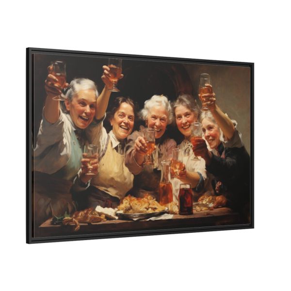 88289-340.jpg Cheers At Thanksgiving Framed Canvas