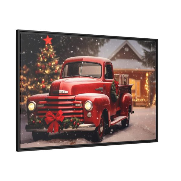 88289-35.jpg Vintage Christmas Pickup Framed Canvas
