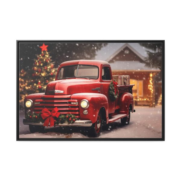 88289-36.jpg Vintage Christmas Pickup Framed Canvas