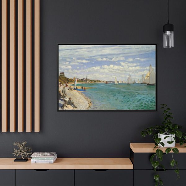 88289-369.jpg Regatta at Sainte-Adresse by Claude Monet Framed Canvas