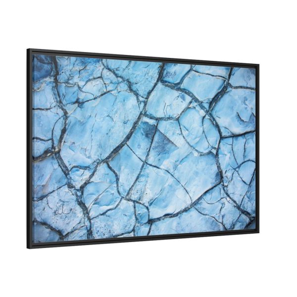 88289-380.jpg Blue Cracked Ground Texture Framed Canvas