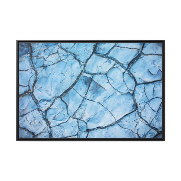 88289-381.jpg Blue Cracked Ground Texture Framed Canvas