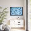 88289-383.jpg Blue Cracked Ground Texture Framed Canvas