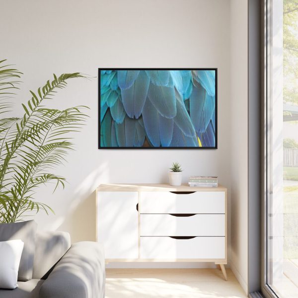 88289-388.jpg Parrot Feathers Texture Framed Canvas