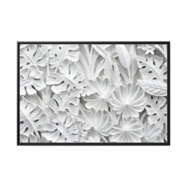 88289-391.jpg Carved Floral Ornament Texture Framed Canvas