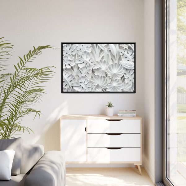88289-393.jpg Carved Floral Ornament Texture Framed Canvas
