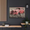 88289-4.jpg Car Vintage Red Rusty Framed Canvas