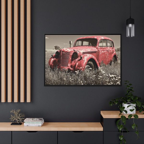 88289-4.jpg Car Vintage Red Rusty Framed Canvas