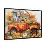 88289-40.jpg Autumn Pumpkin Truck Calendar Art Framed Canvas